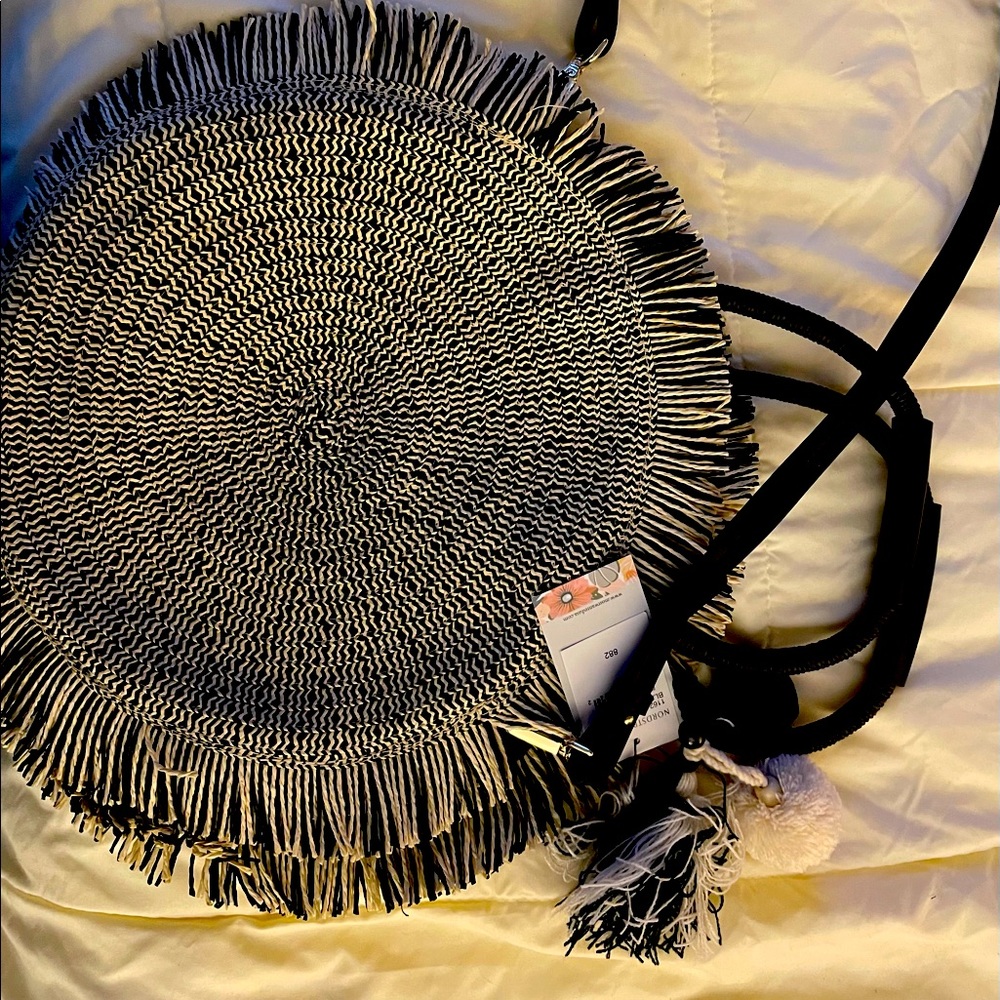 Black and cream summer purse